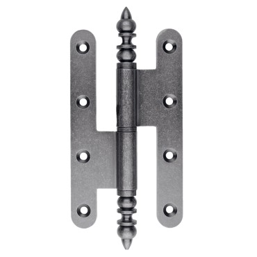 Paumelle BR 140x80x3.5 antiek zilver Rechts met vaasknop