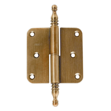 Paumelle HDD 80x80x2.5 brons Links met vaasknop