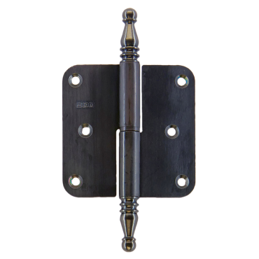 Paumelle HDD 80x80x2.5 carbon zwart Links met vaasknop