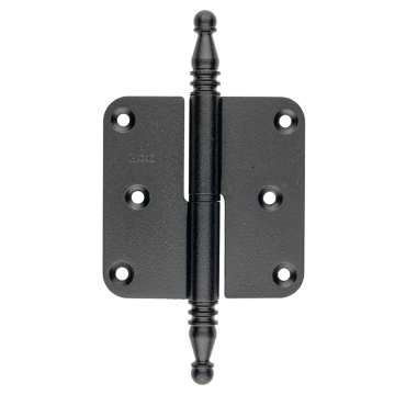 Paumelle HDD 80x80x2.5 zwart Rechts met vaasknop