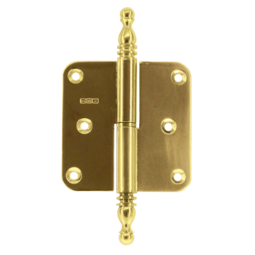 Paumelle HDD 80x80x2.5 PVD koper Links met vaasknop