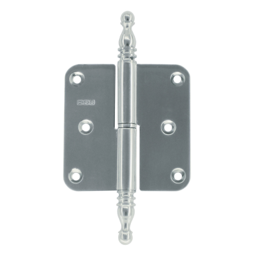 Paumelle HDD 80x80x2.5 nikkel Rechts met vaasknop