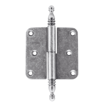 Paumelle HDD 80x80x2.5 antiek zilver Links met vaasknop