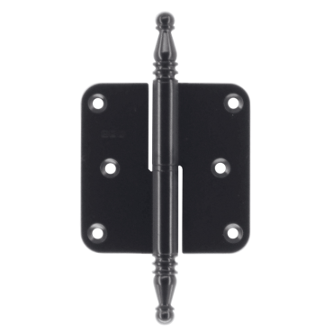 Paumelle HDD 80x80x2.5 mat zwart Rechts met vaasknop