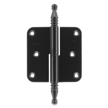 Paumelle HDD 80x80x2.5 mat zwart Links met vaasknop