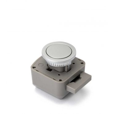Drukknop-set R-Evolution Rond - Mat chroom - Buitenwerks Ø31,8mm - Plaatdikte: 10,5-19,5mm - 56549.0073