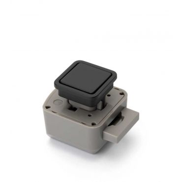 Drukknop-set R-Evolution Vierkant - Matzwart - Buitenwerks 29x29mm - Plaatdikte: 10,5-19,5mm - 56551.0223