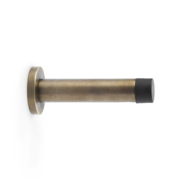Deurstopper op rozet - Antiek messing - Wandmontage