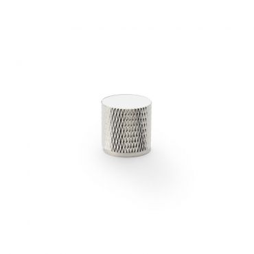 Meubelknop Knurled 'Brunel' - Gepolijst nikkel - Ø20mm - Hoogte 20mm - AW800-20-PN