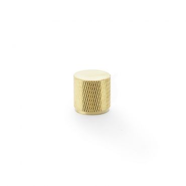 Meubelknop Knurled 'Brunel' - PVD Mat messing - Ø20mm - Hoogte 20mm - AW800-20-SBPVD