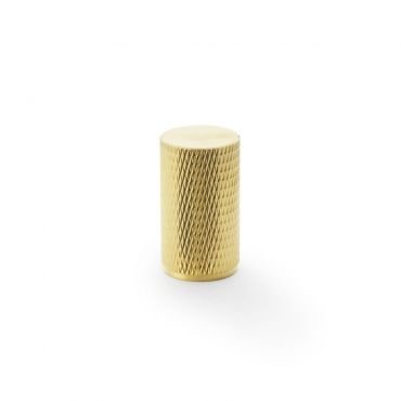 Meubelknop Knurled 'Brunel' - PVD Mat messing - Ø20mm - Hoogte 35mm - AW800-35-SBPVD