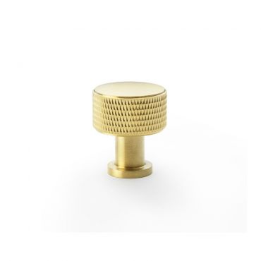 Meubelknop Knurled 'Lucia' - PVD Mat messing - Ø29mm - Hoogte 34,5mm - AW807K-29-SBPVD