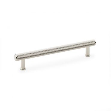 Meubelgreep Knurled 'Crispin' - Gepolijst nikkel - 198x38x160mm - AW809-160-PN