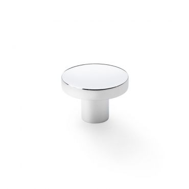 Meubelknop Plain 'Hanover' - Gepolijst chroom - Ø38mm - Hoogte 28mm - AW821-38-PC