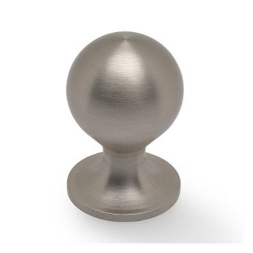 Meubelknop Plain Caesar Mat vernikkeld Ø25mm Hoogte 38mm AW844-25-SN