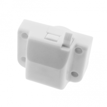 Drukknopsluiting wit - Incl. Chroom knop en ring - Plaatdikte 19-30mm
