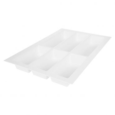 Witte bestekbak – Korrelstructuur – Breedte: 280-322mm – Diepte: 445-474mm