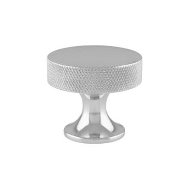 Meubelknop Knurled 'Berlin' - Chroom gepolijst - Ø38mm - Hoogte 35mm - AW841-38-PC