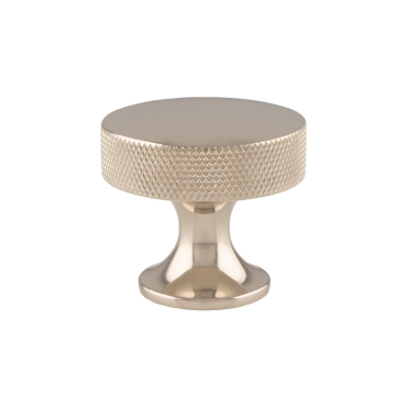 Meubelknop Knurled 'Berlin' - Nikkel gepolijst - Ø38mm - Hoogte 35mm - AW841-38-PN