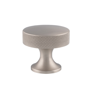 Meubelknop Knurled 'Berlin' - Mat vernikkeld - Ø38mm - Hoogte 35mm - AW841-38-SN