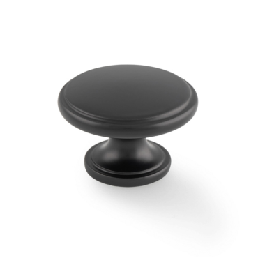 Meubelknop 'Cambridge' - Zwart - Ø38mm - Hoogte 26mm - AW849-38-BL