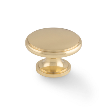 Meubelknop 'Cambridge' - Messing gepolijst - Ø38mm - Hoogte 26mm - AW849-38-PB
