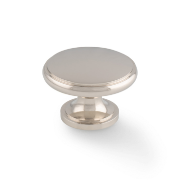 Meubelknop 'Cambridge' - Nikkel gepolijst - Ø38mm - Hoogte 26mm - AW849-38-PN