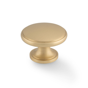 Meubelknop 'Cambridge' - Mat messing - Ø38mm - Hoogte 26mm - AW849-38-SB