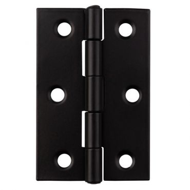 Scharnier rechte hoek - Zwart - 76x50mm - vaste pen - HINFP1 BLACK