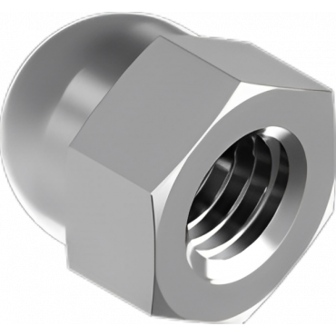 Dopmoer - M6 - Rvs 304 - Hoog Model - DIN 1587 - Prijs Per Stuk