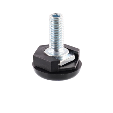 Basis voor meubelglijder JUSTUS QuickClick - Ø20mm - M6x25 - Zwart - In hoogte verstelbaar