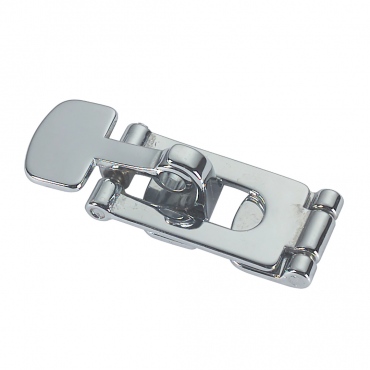 Aantreksluiting 82x30mm met hangslotoog Messing gepolijst Chroom