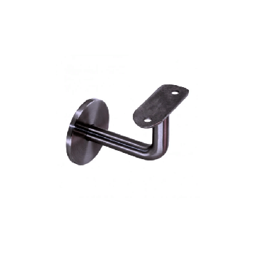 Leuninghouder - 75mm - RVS 316 - Geborsteld zwart - Holzadel - Stokeind