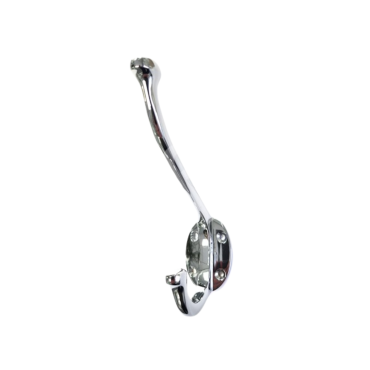 Hoed- en jashaak 1-armig  Messing gepolijst chroom