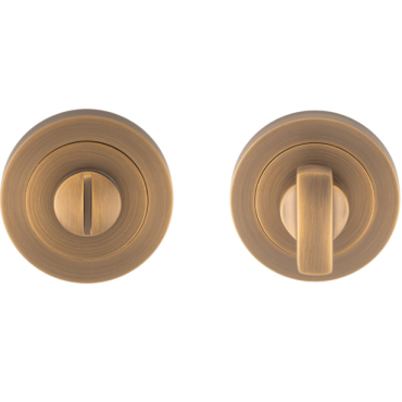 Wc garnituur op rond rozet Antiek messing Ø50x10mm - EUL004AB
