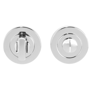 Wc garnituur op rond rozet Chroom gepolijst Ø50x10mm - EUL004CP