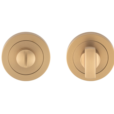 Wc garnituur op rond rozet Mat messing Ø50x10mm - EUL004SB