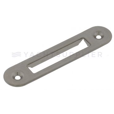 Sluitplaat ovaal Vlak 60x13mm Vernikkeld