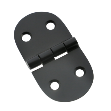 Luikscharnier - 75x38mm - Knoop Boven - Rvs 316 - PVD Mat Zwart