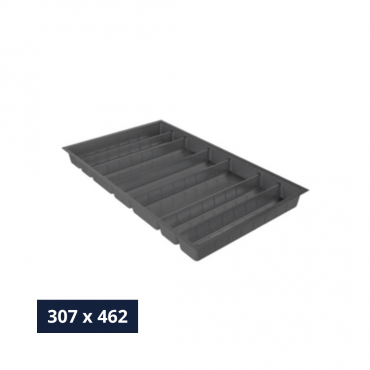 Bestekinzet Hettich OrgaTray 590 - Breedte 307 mm - Diepte 462 mm - Antraciet