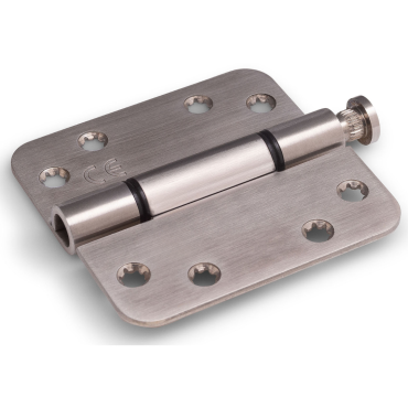Nylon glijlagerscharnier - RVS - 89x89mm - DIN links - Ronde hoeken