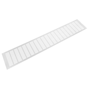 Aluminium Plintrooster - 600x150mm - Wit