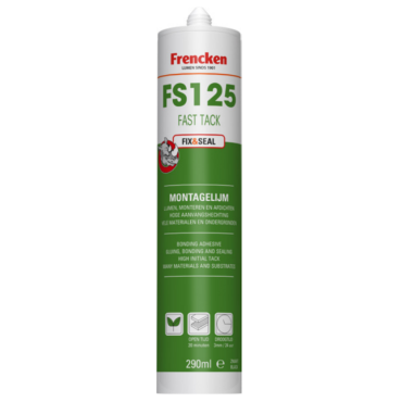Frencken Montagelijm FS125 Fast Tack - Zwart - 290 ml - Koker