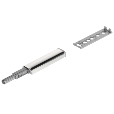 Druksnapper extern met buffer - Zilver - Met adapterplaat - Verstelbaar - 79mm + 44mm