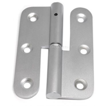 Paumelle ronde hoek 120x96mm Links Messing mat chroom