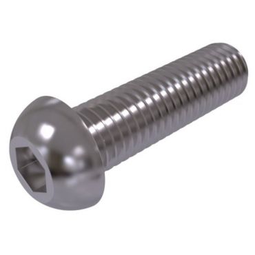 Binnenzeskantbout - ISO 7380 -  Rvs A4 M8x20mm Voldraad 100 stuks