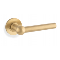 Deurkruk 'Siskin' - PVD Mat messing - Rond rozet &Oslash;50mm - AW250SBPVD