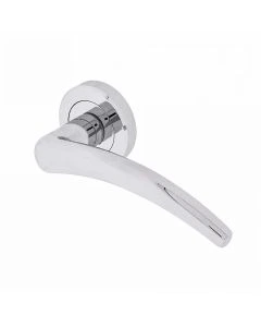 Deurklink Pescara - Chroom gepolijst - Op rond rozet Ø50mm