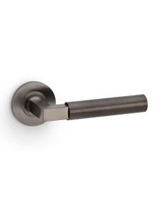 Deurkruk Plain 'Hurricane' - PVD Donker brons - Rond rozet Ø50mm