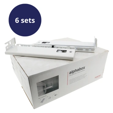 Zelfbouw lade set Alphabox Wit 300mm Soft-close